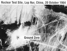 CORONA satellite photo, Lop Nur, China, 20 October 1964