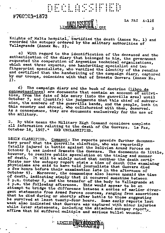 Documentos desclasificados de la CIA/Cuba Che10_2