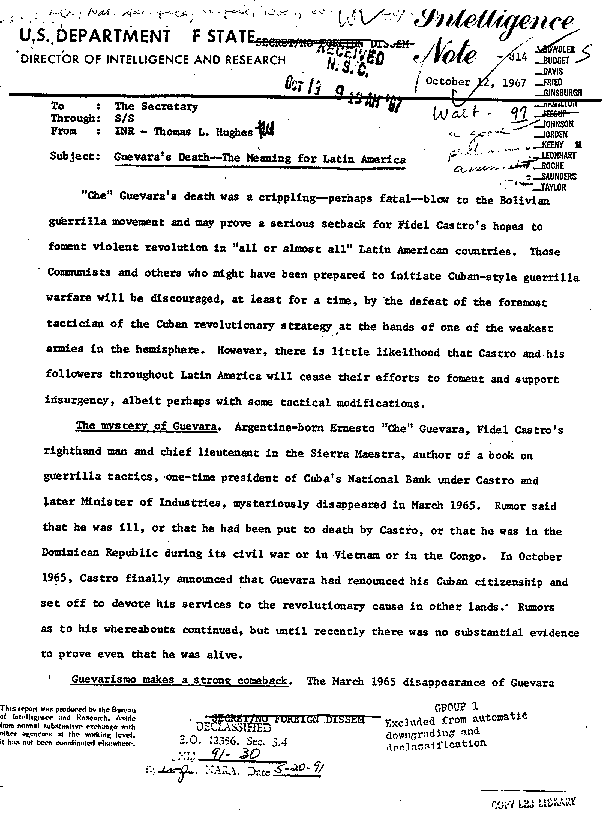Documentos desclasificados de la CIA/Cuba Che11_1