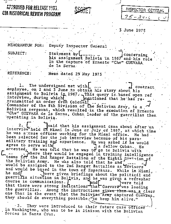 Documentos desclasificados de la CIA/Cuba Che15_1