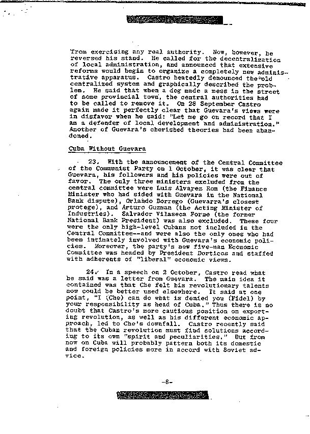 Documentos desclasificados de la CIA/Cuba Che1_9