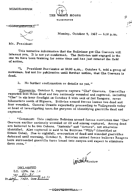 Documentos desclasificados de la CIA/Cuba Che9_1