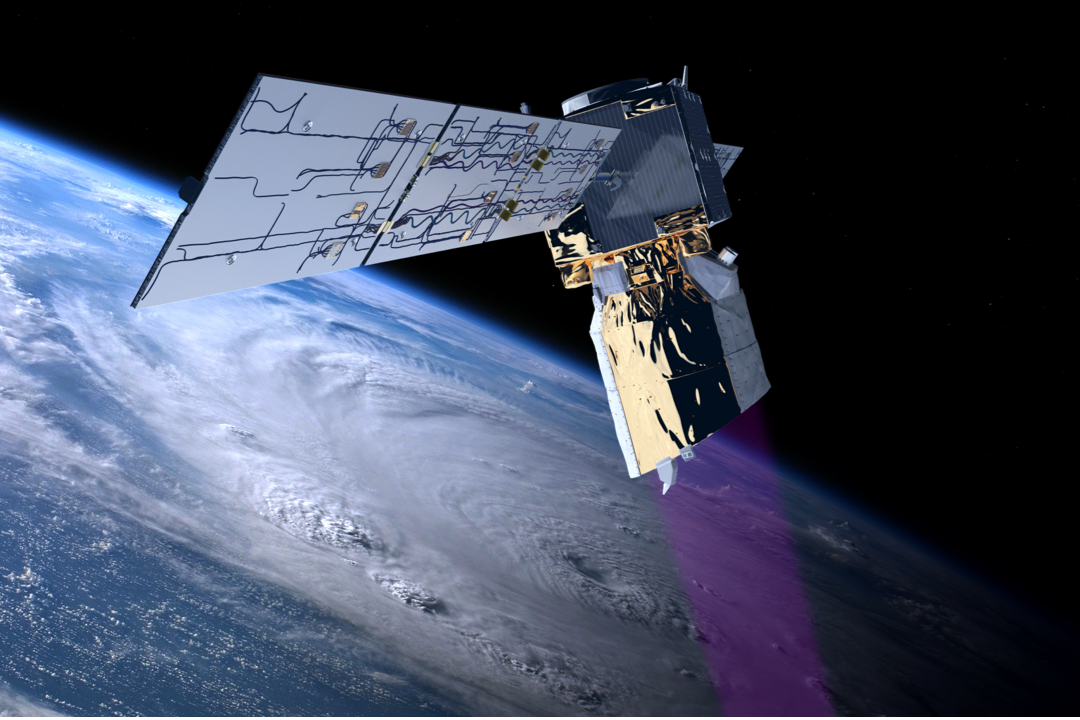 A space craft above Earth