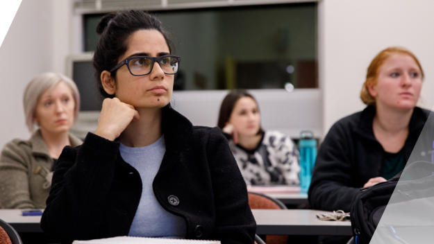 Female students in classroom