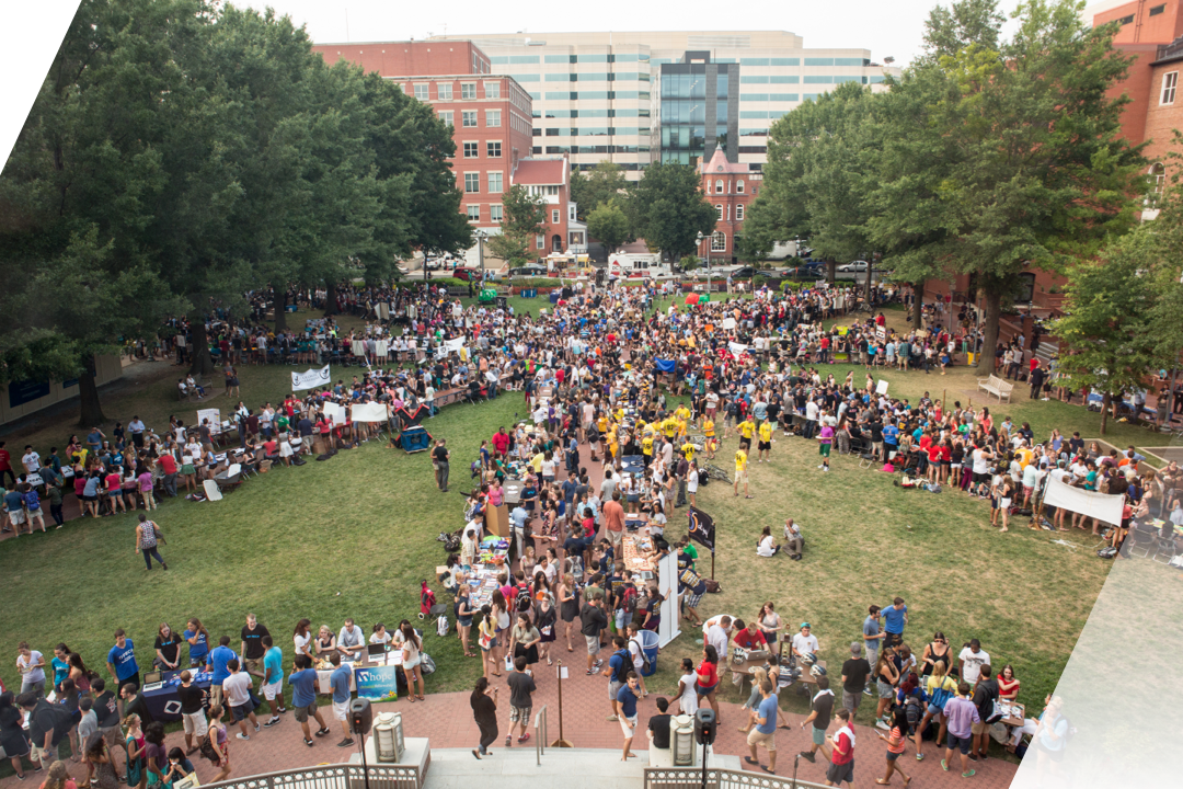 University Yard during a fair