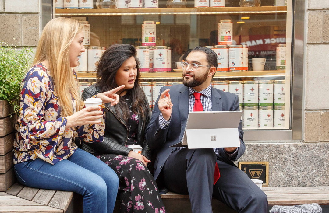 Students in coversation