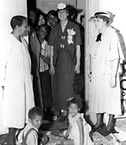 ER visits a WPA nursery school for African-Americans, Iowa, 1936