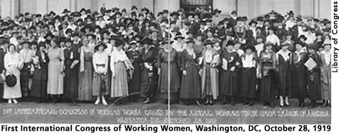 [picture:  First International Congress of Working Women Group Portrait, Washington, DC, 1919]