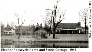 [picture: Eleanor Roosevelt Home and Stone Cottage, 1947]