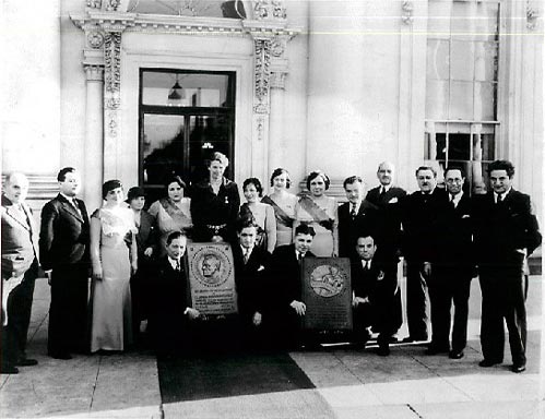 Delegation of Italian Dressmakers, Local 89, ILGWU, at White House, 1934